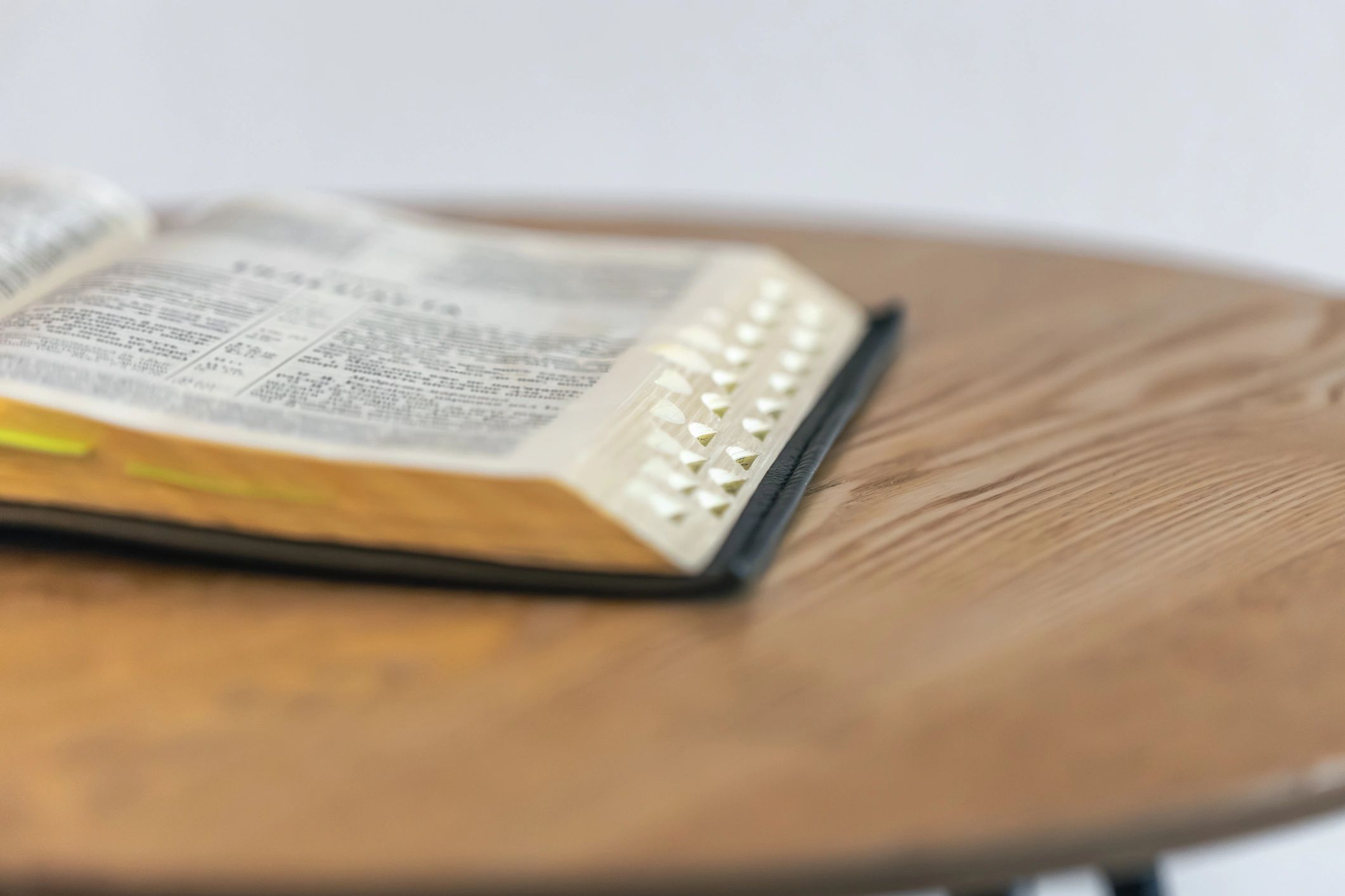 Open Bible prepared for teaching and study